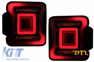 KITT brings you the new Full LED Taillights suitable for Jeep Wrangler IV JL/JLU (2018-up) RED with Dynamic StartUp and Sequential Turning Lights