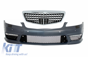 KITT brings you the new Front Bumper suitable for MERCEDES Benz W221 S-Class (2005-2012) with Single Frame Front Grille S63 S65 Design