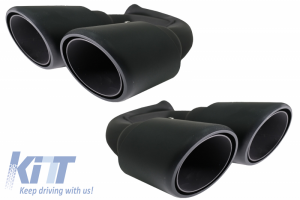 KITT brings you the new Exhaust Muffler Tips suitable for Porsche Cayenne 92A V8 (05/2010-09/2014) GTS Design Matte Black