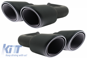 KITT brings you the new Exhaust Muffler Tips suitable for Porsche Cayenne 92A V6 (05/2010-09/2014) GTS Design Matte Black