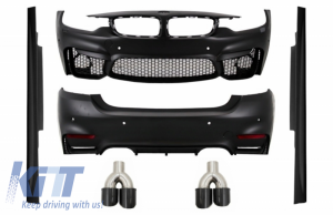 KITT brings you the new Complete Body Kit suitable for BMW 4 Series F32 F33 Coupe Cabrio (2013-up) with Exhaust Muffler Tips Carbon Fiber M4 Design