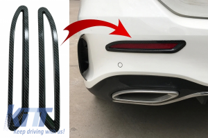 KITT brings you the new Rear Bumper Reflectors Stickers Decal Trim Cover Frame Suitable for Mercedes-Benz A-Class W177 (2018-Up) Carbon