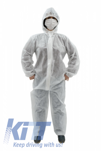 KITT brings you the new Coverall Overall Dustproof Workwear Jumpsuit 100% polypropylene with Hood Disposable size M/L
