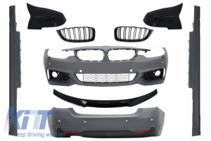 KITT brings you the new Complete Body Kit suitable for BMW 4 Series F32 Coupe (2013-up) Trunk Spoiler with Central grilles and Mirror Covers Sport Design