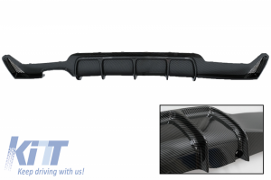 KITT brings you the new Rear Bumper Diffuser suitable for BMW 4 Series F32 F33 F36 (2013-2019) Coupe Cabrio M Performance Design Carbon Film Coating Left Double Outlet