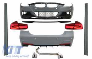 KITT brings you the new Complete Body Kit suitable for BMW 3 Series F30 (2011-2019) M-Performance Design with Trunk Spoiler and LED Taillights Dynamic