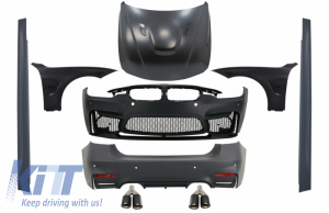 KITT brings you the new Complete Body Kit suitable for BMW F30 (2011-2019) EVO II M3 CS Style Without Fog Lamps with Front Fenders and Hood Bonnet