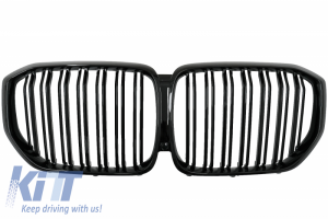 KITT brings you the new Central Kidney Grilles suitable for BMW X5 (G05) (2018-up) Double Stripe M Design Piano Black
