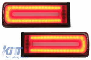 KITT brings you the new LED Taillights Light Bar suitable for Mercedes G-Class W463 (2008-2017) Facelift 2018 Design Dynamic Sequential Turning Lights Smoke Red