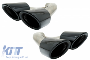 KITT brings you the new Exhaust Muffler Tips suitable for Porsche Cayenne 92A Facelift (10/2014-2017) GTS Design Piano Black
