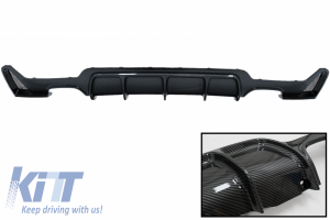 KITT brings you the new Rear Bumper Diffuser suitable for BMW 4 Series F32 F33 F36 (2013-2019) M Performance Design Carbon Film Coating Twin Double Outlet