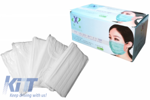 KITT brings you the new Package of 50 Disposable Protective Mask with Folds 3 Layers Unisex with Bend Plastic Strip