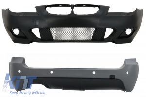 KITT brings you the new Front Bumper without Fog Lights and Rear Bumper with PDC 28mm suitable for BMW 5 Series E61 Touring 2003-2007 M-Technik Design