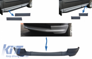 KITT brings you the new Dynamic Front Bumper Lower Lip Spoiler suitable for Land Rover Freelander 2 L359 Facelift (2011-2014) and Car Front/Rear Side Skirts Door Panels Left & Right