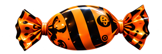 Halloween candy with swirl wrap
