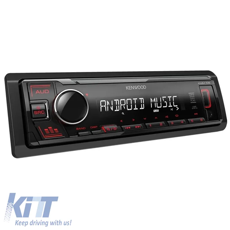 1 Din Kenwood Radio USB Aux 4x50 Watt KMΜ-105RY
