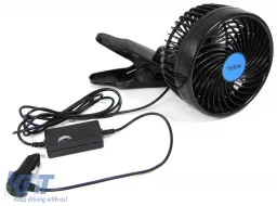 image-10-12-volt fan for car 15cm for cigarette lighter with clamp base