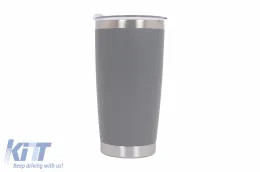 2 db-os Thermos rozsdamentes acél SS304 hőszigetelt bögre fedővel, dupla falú, rózsaszín-szürke, 20oz 590ml-image-6126623