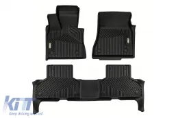 image-23-2 in 1 Gummi- und Teppichmatten geeignet für BMW X5 F15 2013–2018 aus der Frogum 5D Race Rock Serie, 3 Stück, schwarz