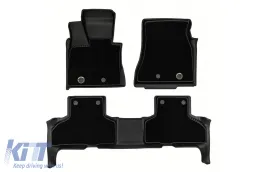 2 in 1 Gummi- und Teppichmatten geeignet für BMW X5 F15 2013–2018 aus der Frogum 5D Race Rock Serie, 3 Stück, schwarz-image-6232626