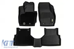 2 in 1 Gummi- und Teppichmatten geeignet für Audi Q3 2011-2018 aus der Frogum 5D Race Rock Serie, 3 Stück, schwarz-image-6232587