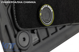 2 in 1 rubber and carpet mats suitable for Porsche Cayenne after 2017, Volkswagen Touareg after 2018, 3-piece set, black color from Frogum 5D Race Rock series-image-6232661