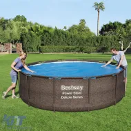 Ø 210cm Solarabdeckfolie BESTWAY Flowclear blau, geeignet für Schwimmbecken-image-6199606