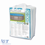 Ø 210cm Solarabdeckfolie BESTWAY Flowclear blau, geeignet für Schwimmbecken-image-6199609