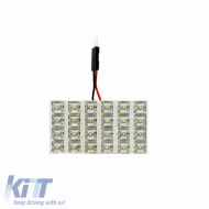 24 LED Dome Light suitable for 12 volt with 5 Adapters White Color 1pc