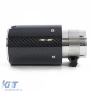 2x 90mm Carbon-Auspuffendrohr mit Absorber, geeignet für BMW 5er F10 F11 2010-2016-image-6196697