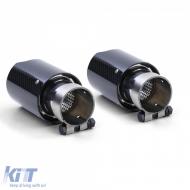 2x 90mm Carbon-Auspuffendrohr mit Absorber, geeignet für BMW 1er E81 E82 E87 E88 2004-13-image-6278548