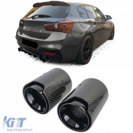 2x carbon exhaust tips tailpipes suitable for 1 Series BMW F20 F21 M135i M140i