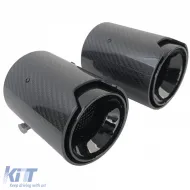 2x carbon exhaust tips tailpipes suitable for 1 Series BMW F20 F21 M135i M140i-image-6326162