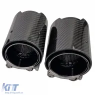 2x carbon exhaust tips tailpipes suitable for 1 Series BMW F20 F21 M135i M140i-image-6326164