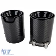 2x carbon exhaust tips tailpipes suitable for 1 Series BMW F20 F21 M135i M140i-image-6326166