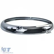 2x Chrom Scheinwerferring geeignet für VW Käfer Bus T1 bis 1967 / Porsche 356-image-6264242