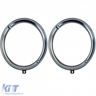 2x Chrom Scheinwerferring Lampenring für VW Käfer Bus T1 bis 1967 / Porsche 356-image-6264243