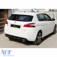 image-13-308 GTI Rear Diffuser With 2 Chromee Exhaust Tips Piano Black Vacuum Plastic / 2012-2018