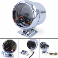 3.5 inch tachometer Performance chrome with shift light carbon dial