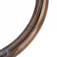 35 Zoll Holzlenkrad mit silbernen Speichen, Vintage-Stil-image-6206752