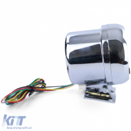 3,5 Zoll Tachometer Performance Chrom mit Schaltlicht und Carbon-Zifferblatt-image-6194255