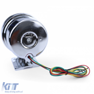 3,5 Zoll Tachometer Performance Chrom mit Schaltlicht und Carbon-Zifferblatt-image-6194257