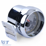 3,5 Zoll Tachometer Performance Chrom mit Schaltlicht und Carbon-Zifferblatt-image-6194259