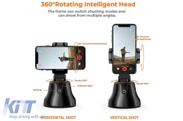 360 ° Drehung Auto Face Tracking Smart Shooting Telefonhalter Vlog Kamerahalter-image-6072825
