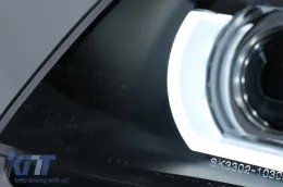 3D Angel Eyes LED DRL Ксенон Фарове подходящи за BMW 3 Series E90 E91 LCI (2008-2011) Черен-image-6089265