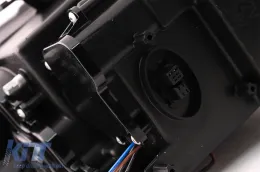 3D Angel Eyes LED DRL Ксенон Фарове подходящи за BMW 3 Series E90 E91 LCI (2008-2011) Черен-image-6089278