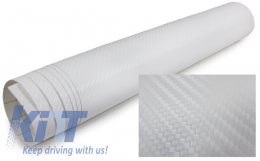 3D Carbon Folie selbstklebend 30cm *1.524 Meter weiss