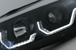 
3D LED Angel Eyes első lámpa BMW 3 E90 Limousine E91 Touring (03.2005-08.2008) balkormányos modellekhez, fekete-image-6078889