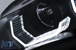 3D LED Angel Eyes Headlights suitable for BMW 5 Series E60 E61 (2003-2007) LCI Design-image-6103713