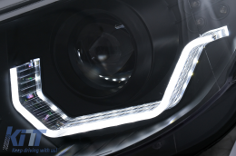 3D LED Angel Eyes Headlights suitable for BMW 5 Series E60 E61 (2003-2007) LCI Design-image-6103714